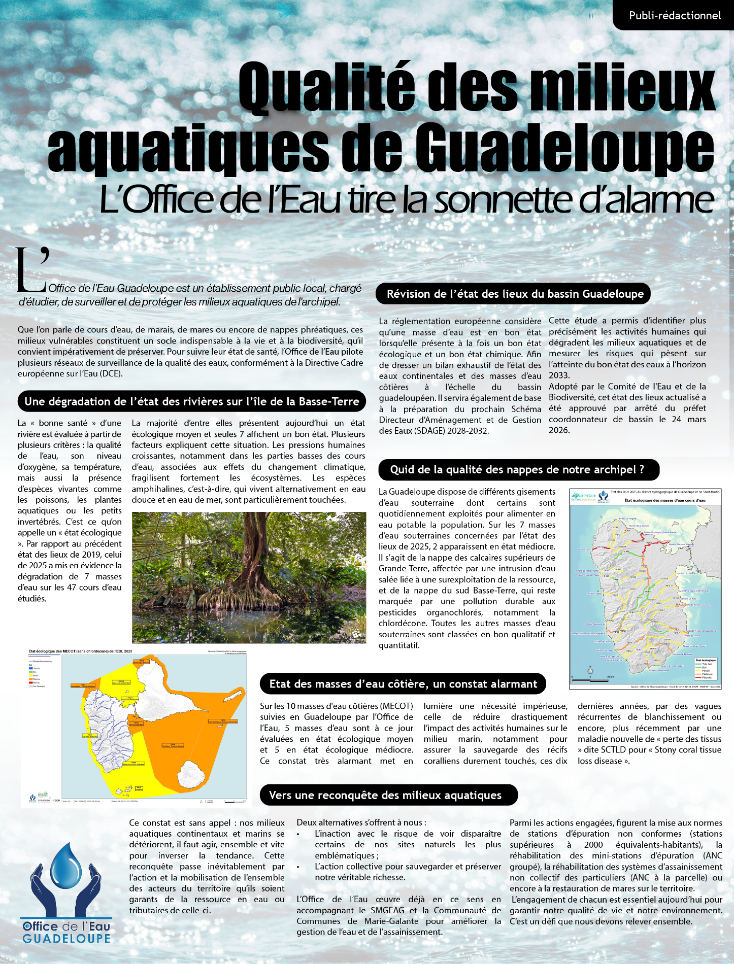 Exemple de support éditorial réalisé pour l’Office de l’Eau