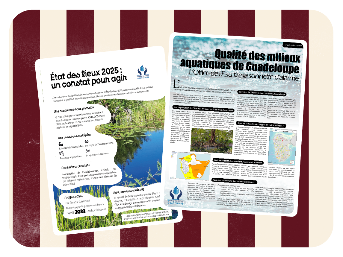 Articles pour l'Office de l'Eau